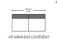 Menchaca Armless Loveseat -