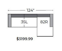 Menchaca 124" Right Chaise Sectional - Peyton Slate