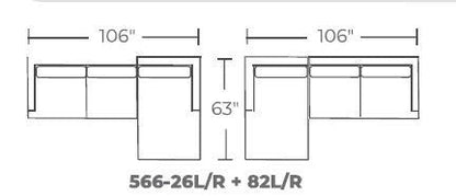 Barton Springs 106" Laf Chaise Sectional - Peyton Slate