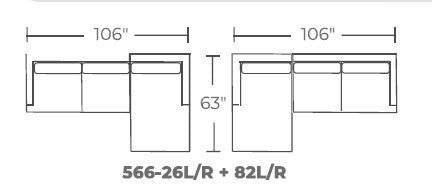 Barton Springs 106" Laf Chaise Sectional - Peyton Slate