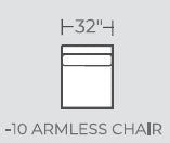 Barton Springs Armless Chair -