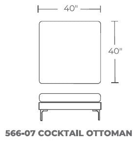 Barton Springs Cocktail Ottoman -