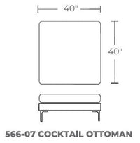 Barton Springs Cocktail Ottoman -