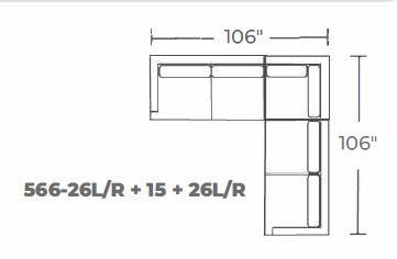 Barton Springs 106" Corner Sectional -