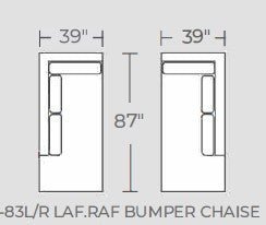 Barton Springs Laf Bumper Chaise -