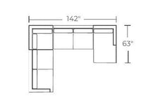 Barton Springs 142" Corner Sectional W. Raf Chaise - Peyton Slate