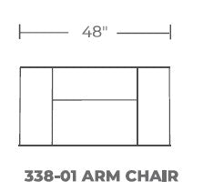 Brentwood 48" Arm Chair - Peyton Slate