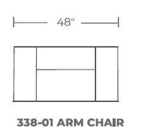 Brentwood 48" Leather Arm Chair -