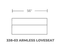 Brentwood 56" Leather Armless Loveseat -