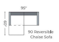 SoCo 95" Reversible Chaise Sofa - Curious Snow