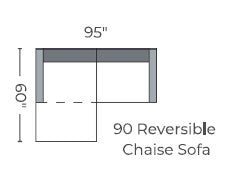 SoCo 95" Reversible Chaise Sofa - Curious Snow