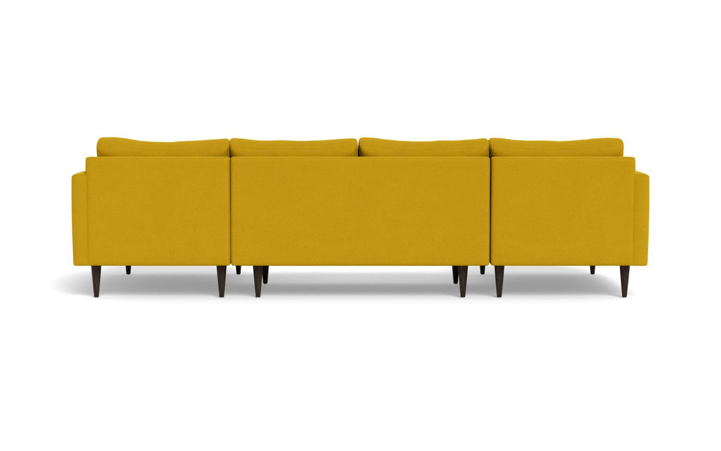 Wallace 126" Untufted Double Chaise U Sectional - Sorrento Sunflower