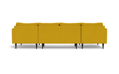 Wallace 126" Untufted Double Chaise U Sectional - Sorrento Sunflower