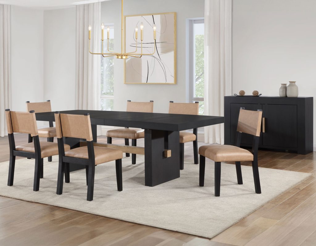 Audrey 78" Black Rectangle Dining Table -