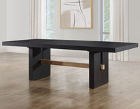 Audrey 78" Black Rectangle Dining Table -