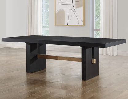 Audrey 78" Black Rectangle Dining Table -