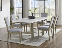 Carley Rectangle Marble Top Dining Table -