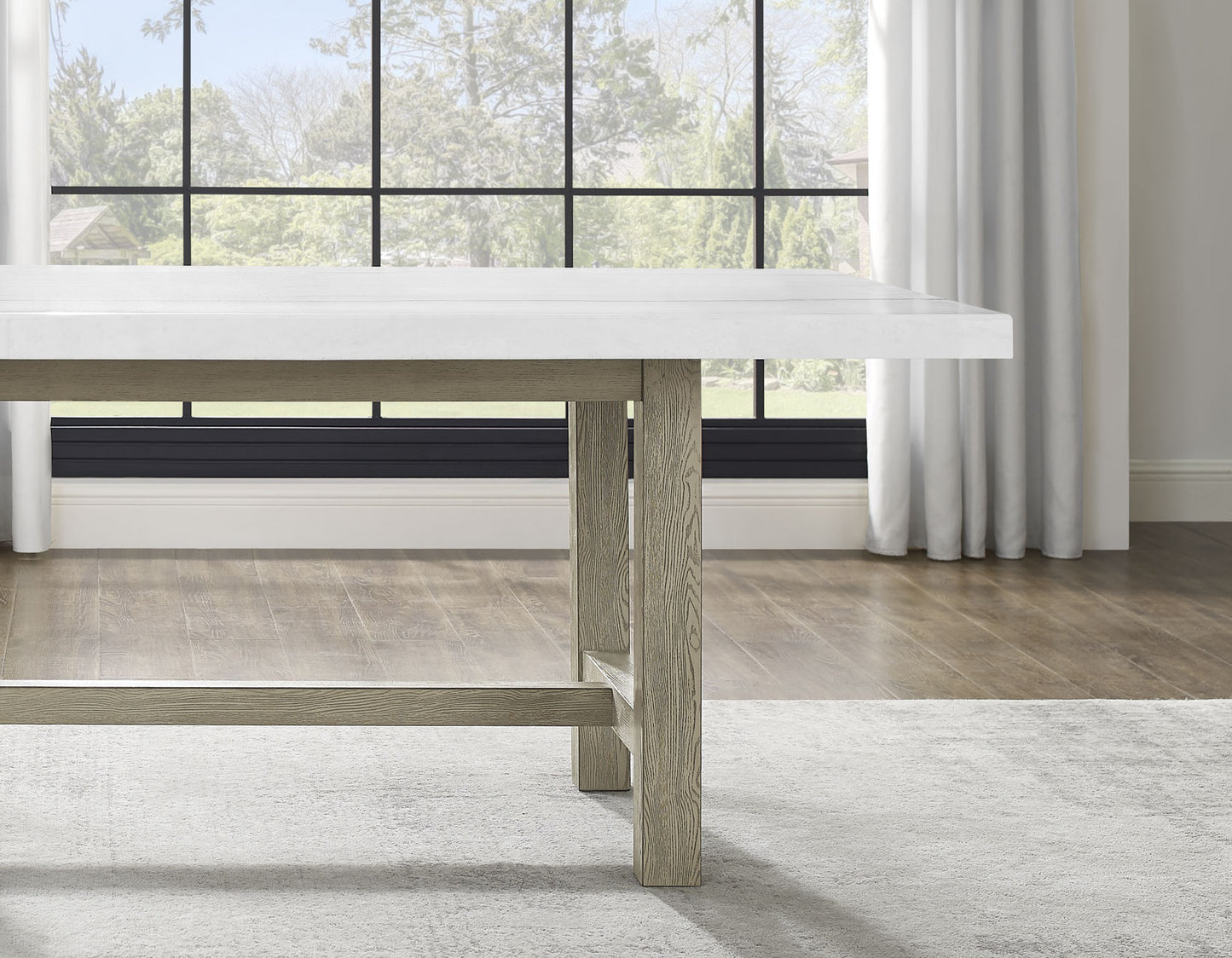 Carley Rectangle Marble Top Dining Table -
