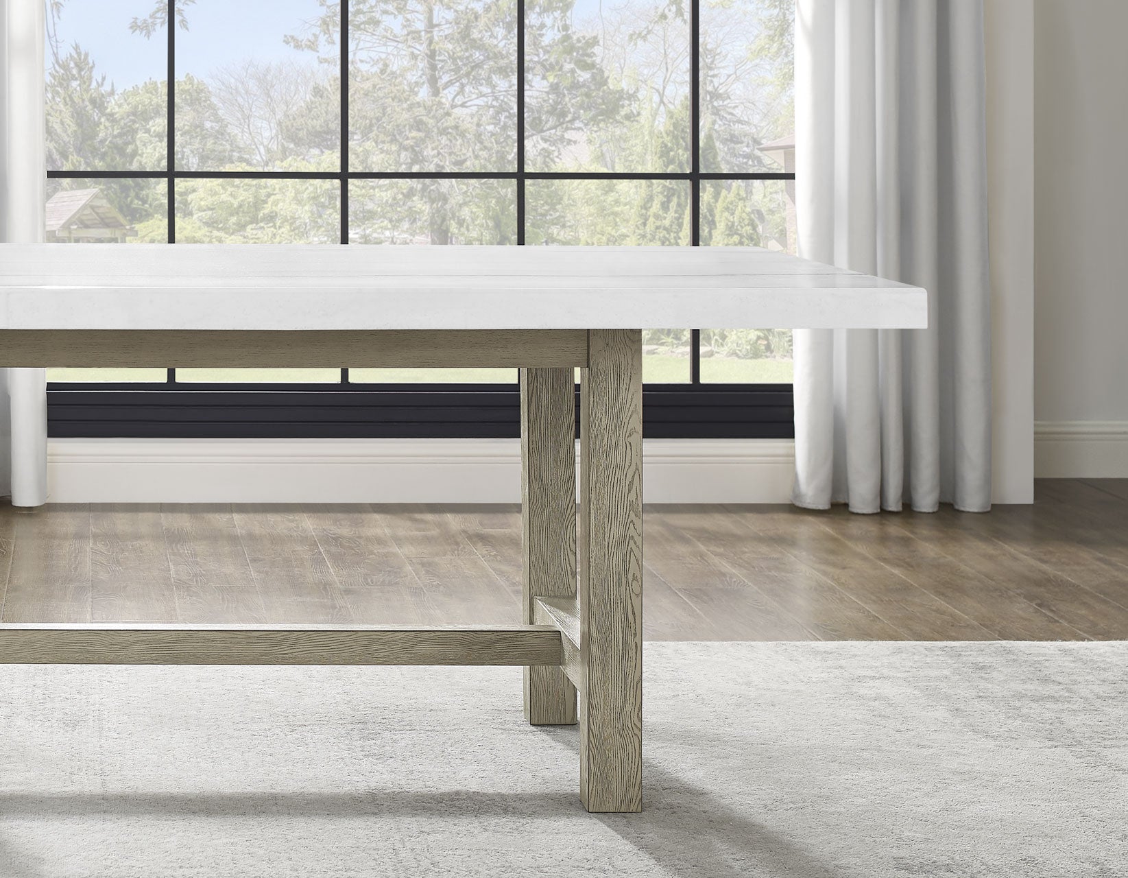 Carley Rectangle Marble Top Dining Table -