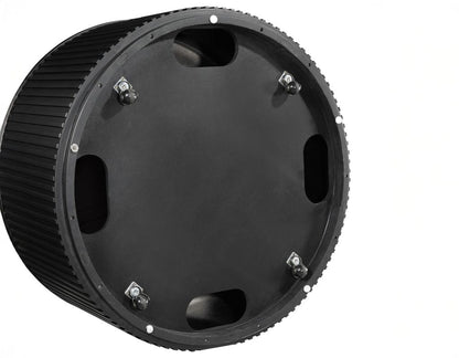 Calvin 36" Round White Black Coffee Table w/Casters -