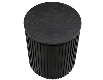 Calvin 18" Round Black End Table -