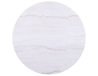 Calvin 36" Round White Marble Top Coffee Table w/Casters -