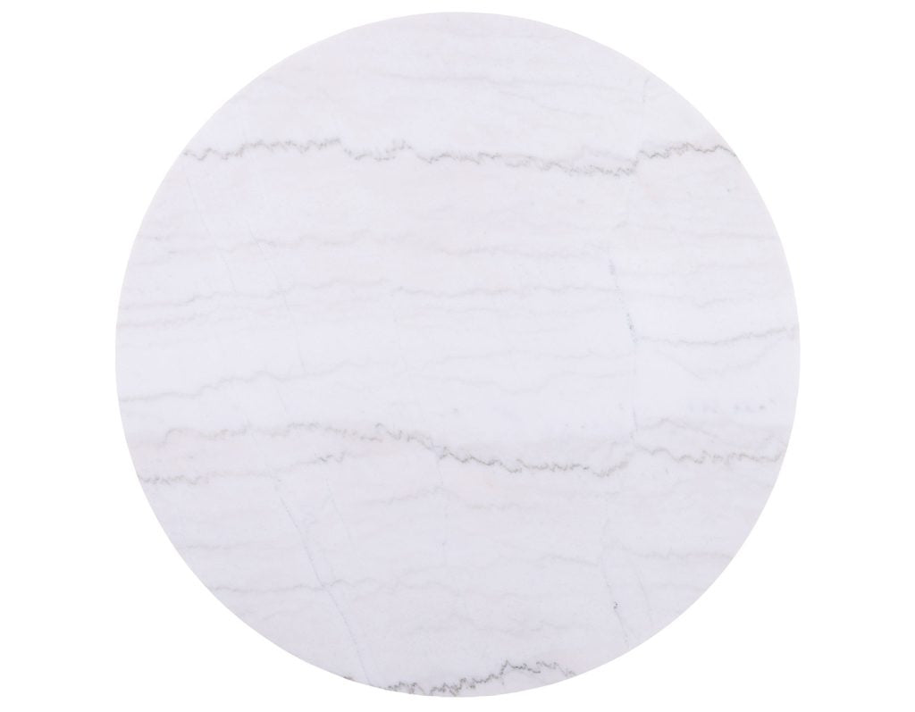 Calvin 18" Round Marble Top End Table -