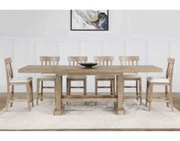Nara 108" Rectangle Counter Height Table & 10 Counter Stools - Sand