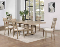 Nara 108" Rectangle Dining Table & 6 Chairs - Sand