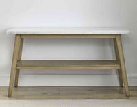 Vienna White Marble Sofa Table -