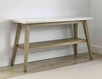 Vienna White Marble Sofa Table -