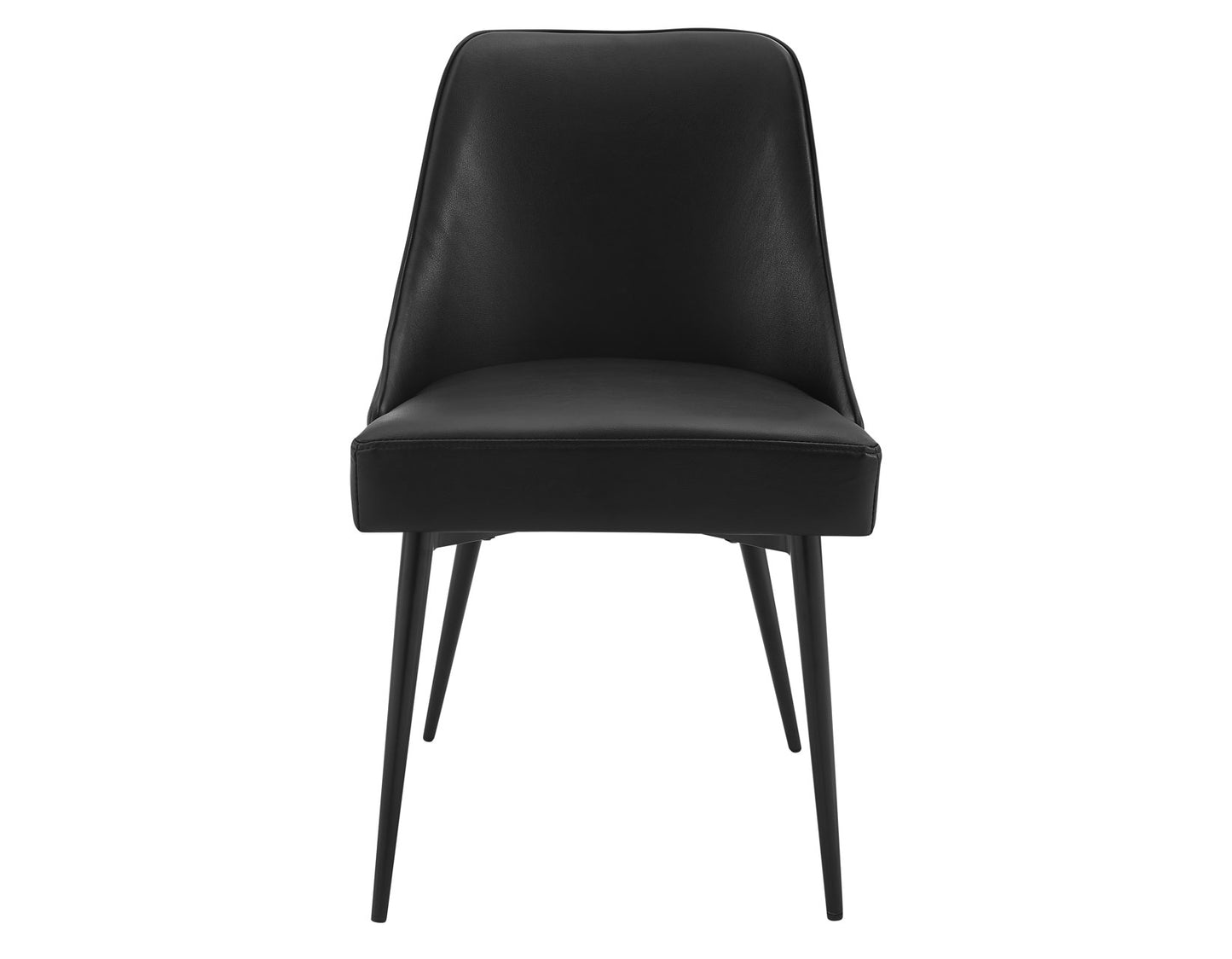 Colby Black Leatherette Dining Chairs (pr) -