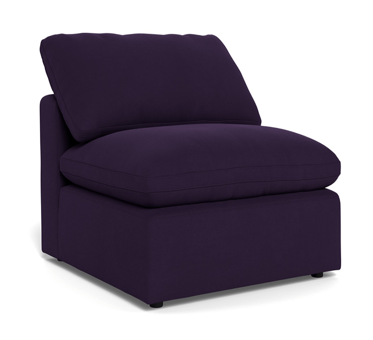 Fluffy Small Armless Chair - Superb Amethyst