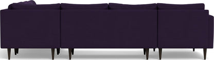 Wallace 130" Untufted Corner Sectionals w. Left Chaise - Superb Amethyst