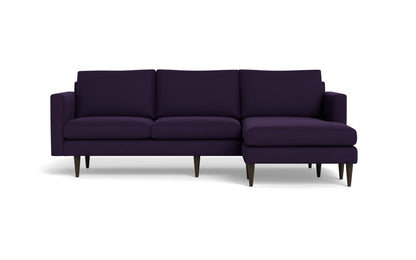 Wallace 98" Untufted Reversible Chaise Sofa Superb Amethyst Quick Ship -