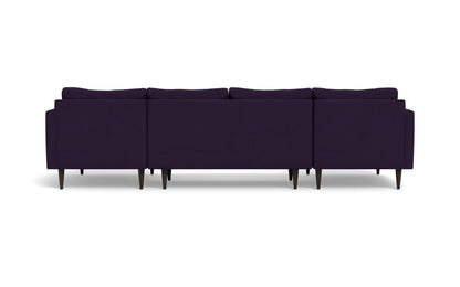 Wallace 126" Untufted Double Chaise U Sectional - Superb Amethyst