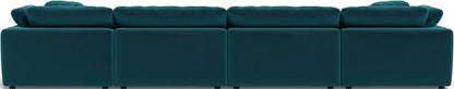 Fluffy 178" 4 Piece Sectional W/Double Otto - Superb Peacock