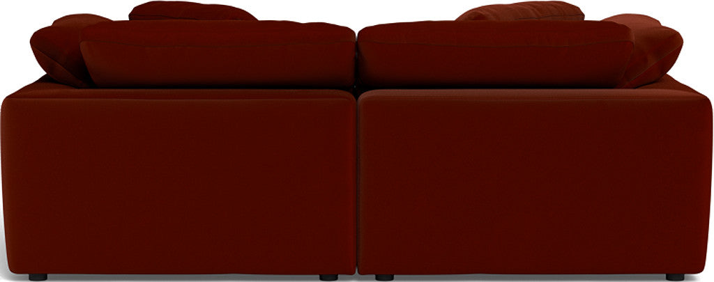 Fluffy 89" 2 Piece Sofa w/Otto - Superb Rust