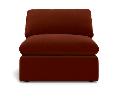 Fluffy Small Armless Chair - Superb Rust