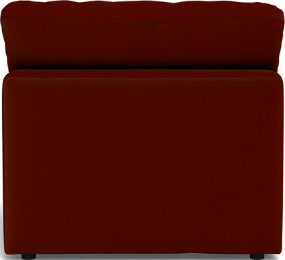 Fluffy Small Armless Chair - Superb Rust