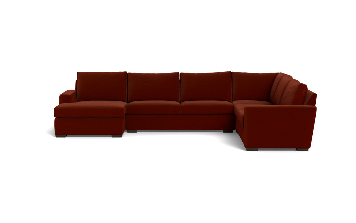 Mesa 156" Corner Sectionals w. Left Chaise - Superb Rust