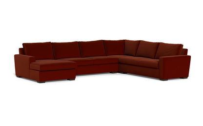 Mesa 156" Corner Sectionals w. Left Chaise - Superb Rust