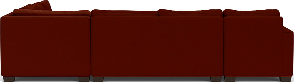 Track 141" Corner Sectionals w. Left Chaise - Superb Rust