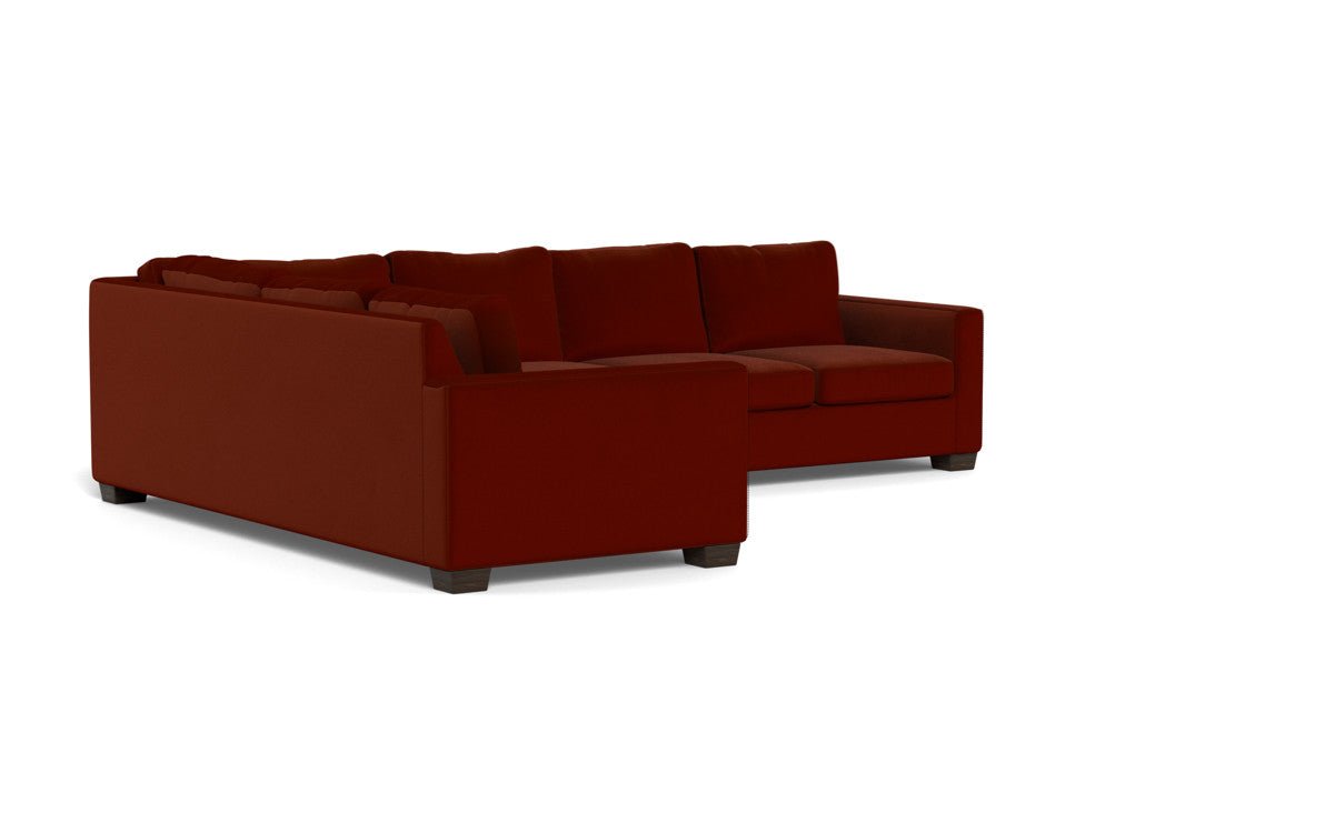 Track 121" Left Corner Sectional - Superb Rust