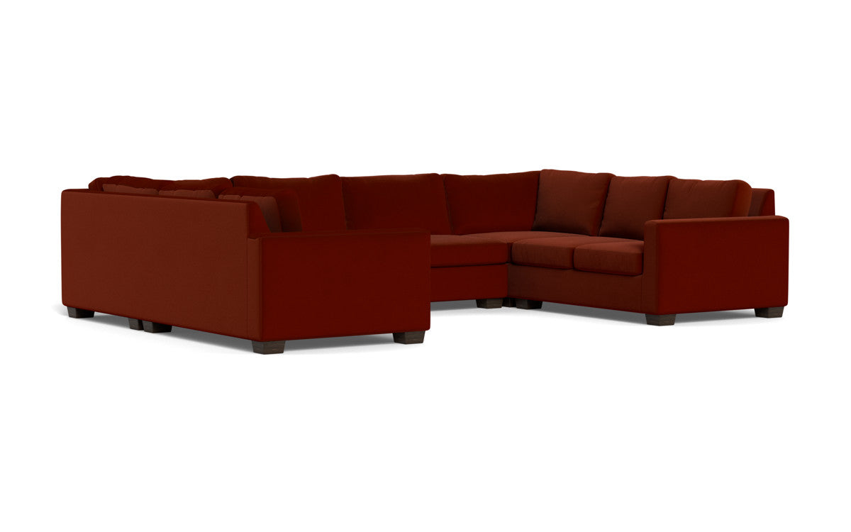 Track 141" Corner Sofa U Sectional - Superb Rust