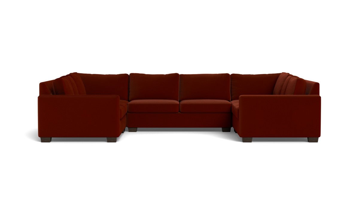 Track 141" Corner Sofa U Sectional - Superb Rust