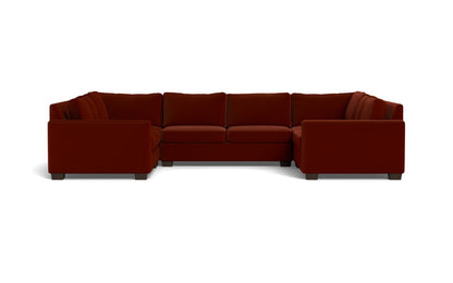 Track 141" Corner Sofa U Sectional - Superb Rust