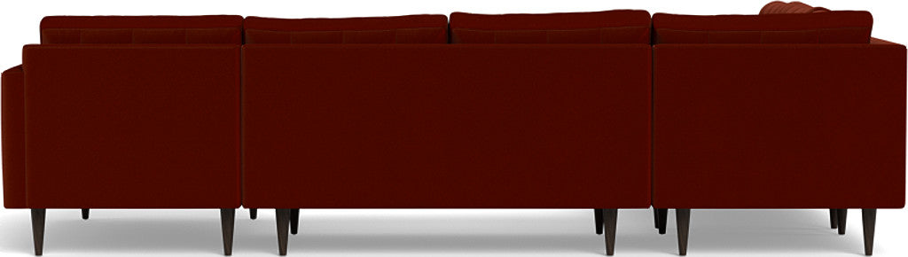 Wallace 130" Corner Sectionals w. Right Chaise - Superb Rust