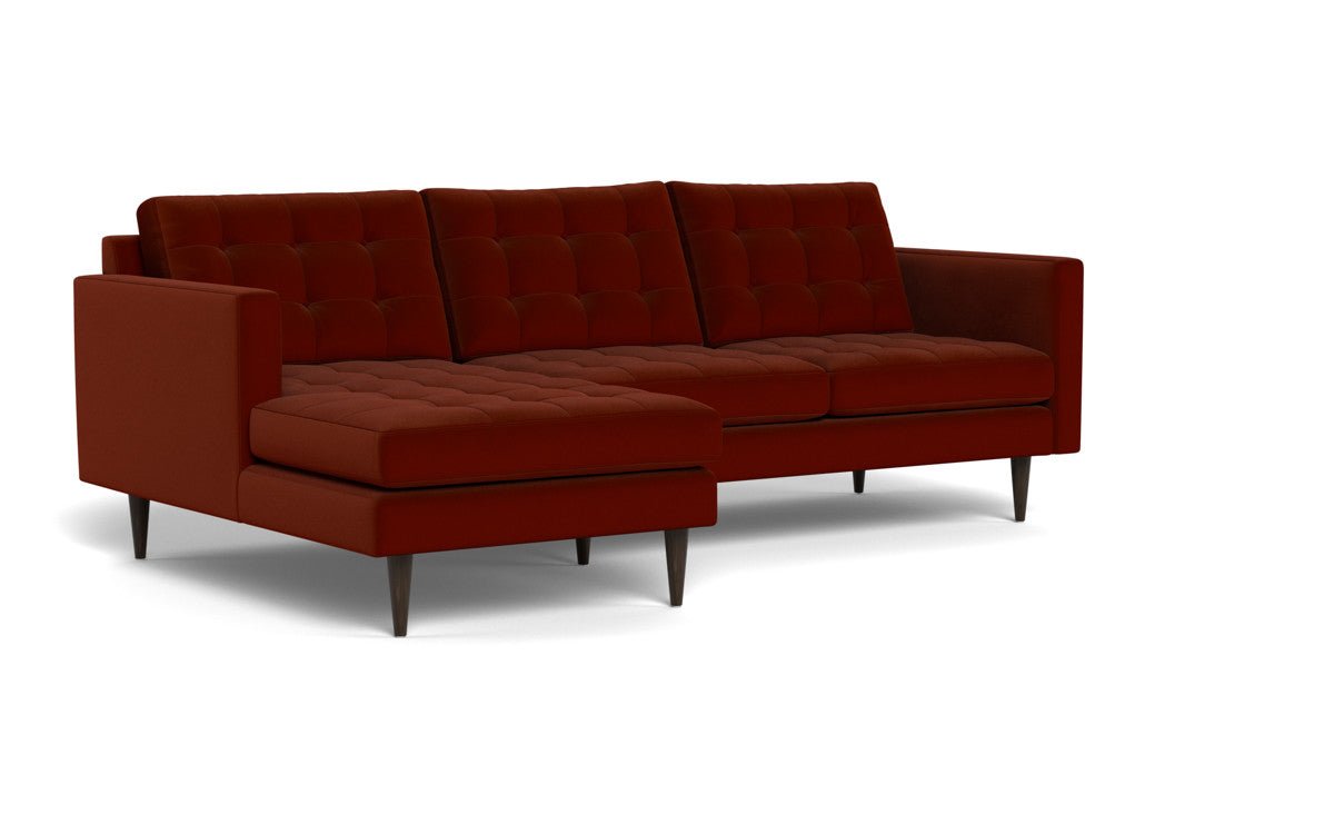 Wallace 98" Left Chaise Sectional - Superb Rust