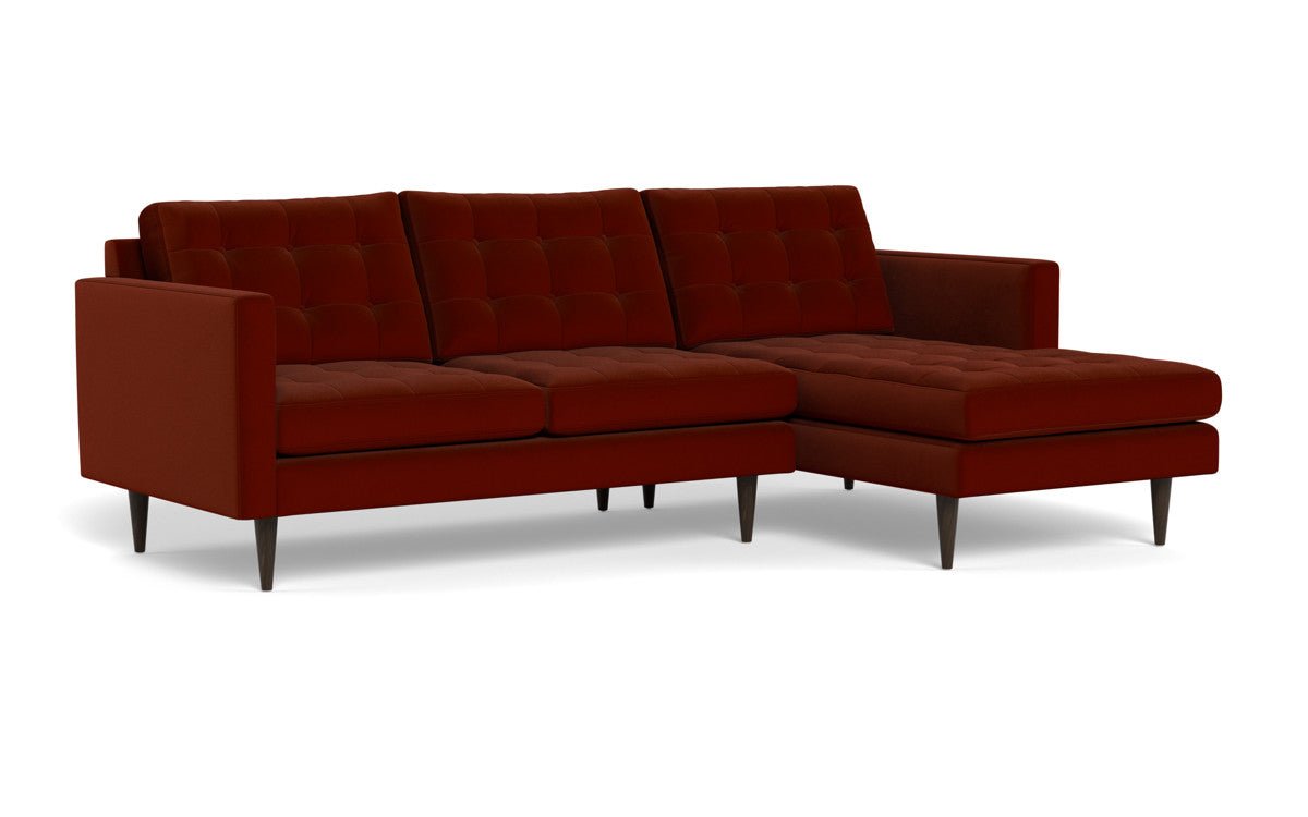 Wallace 98" Right Chaise Sectional - Superb Rust